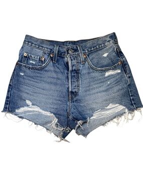 Levi's 501 Women’s Denim Jean Shorts SZ 26 Medium Wash
